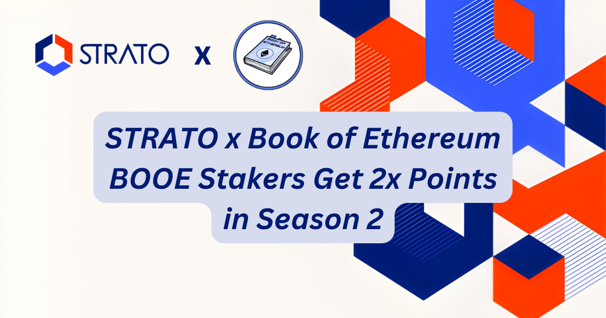 STRATO x Book of Ethereum: BOOE Stakers Get 2x Points in Season 2